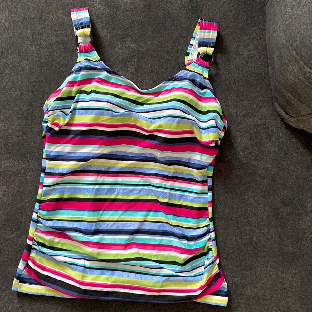 Tankini top with built in bra, D cup